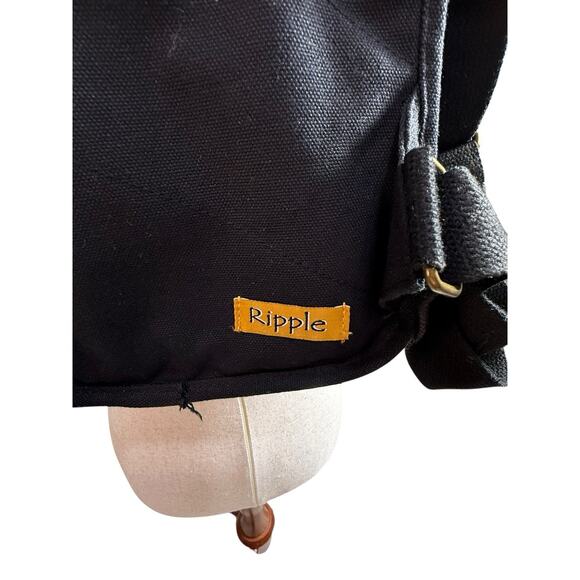 Ripple Japan Unisex Embroidered Canvas Backpack Japanese Dragon Art Vegan Bag - Picture 7 of 14